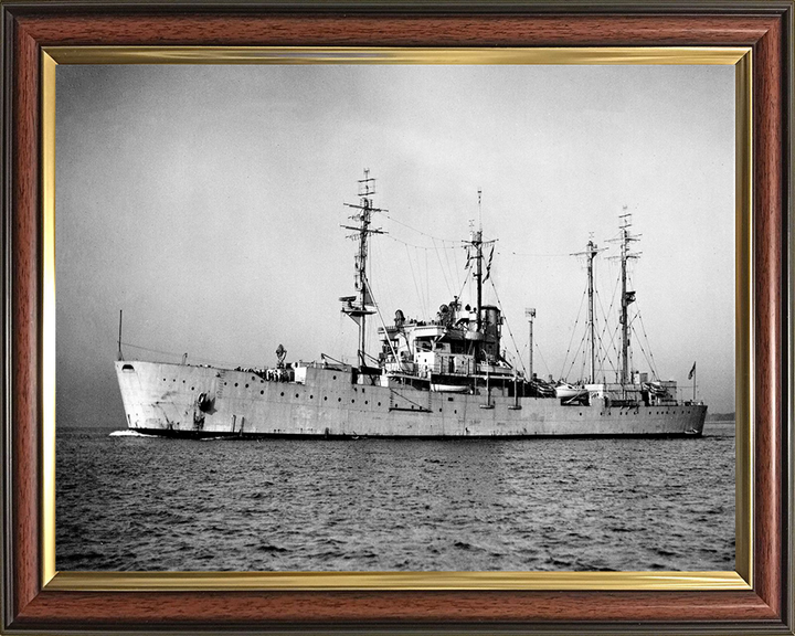 HMS Boxer (F121) Photo Print - Port Side View - Royal Navy Landing Ship Hampshire Prints 10 x 8 Classic Frame No