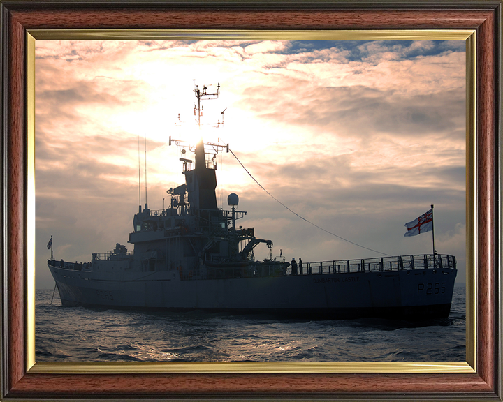 HMS Dumbarton Castle P265 Royal Navy Castle class patrol vessel Photo Print or Framed Print - Hampshire Prints