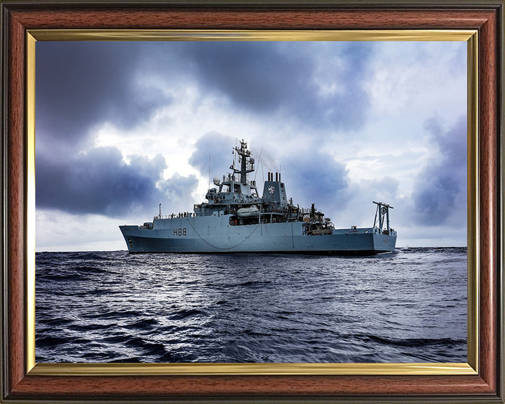 HMS Enterprise H88 Royal Navy hydrographic survey vessel Photo Print or Framed Print - Hampshire Prints