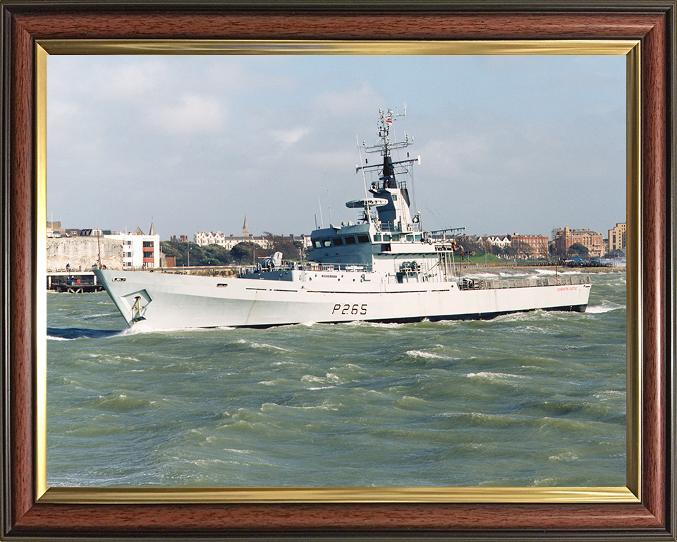 HMS Dumbarton Castle P265 Royal Navy Castle class patrol vessel Photo Print or Framed Print - Hampshire Prints