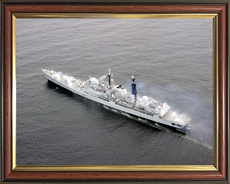 HMS Edinburgh (D97) Photo Print - Pre Wetting - Royal Navy Type 42 Destroyer Hampshire Prints 10 x 8 Classic Frame No