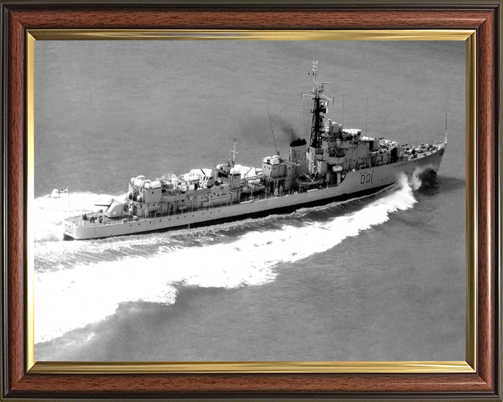HMS Caprice (D01) Photo Print - High Starboard View - Royal Navy C Class Destroyer Hampshire Prints 10 x 8 Classic Frame No