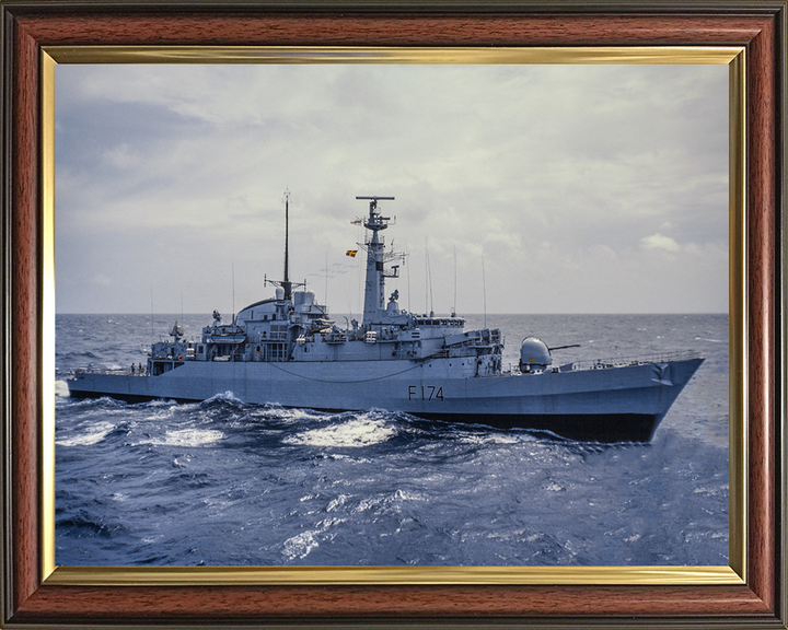 HMS Alacrity (F174) Photo Print - Underway - Royal Navy Type 21 Frigate Hampshire Prints 10 x 8 Classic Frame No