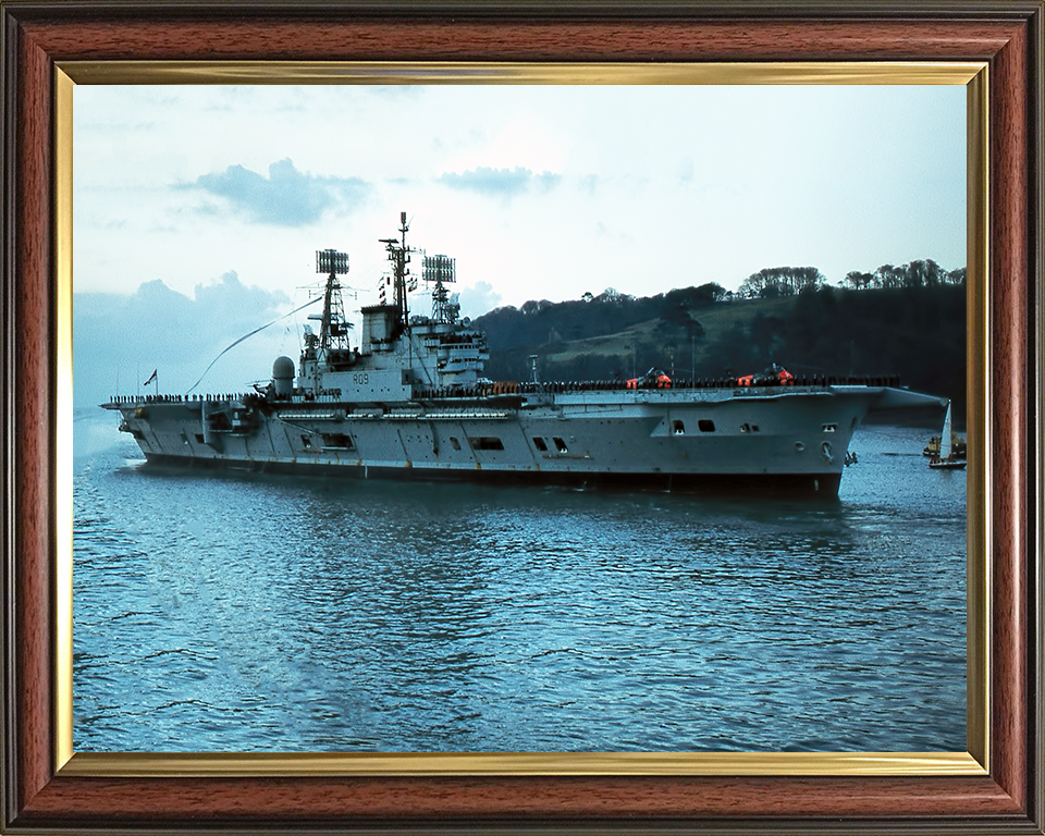 HMS Ark Royal R09 Royal Navy Audacious class aircraft carrier Photo Print or Framed Print - Hampshire Prints