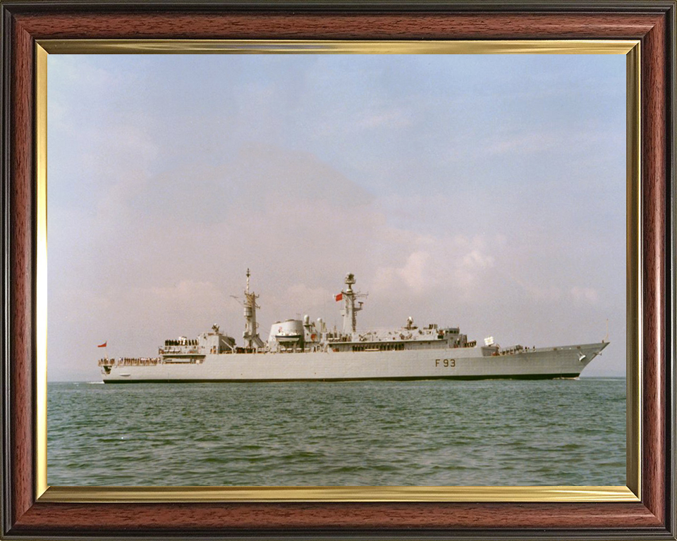 HMS Beaver (F93) Photo Print - Starboard Beam View - Royal Navy Type 22 Frigate Hampshire Prints 10 x 8 Classic Frame No