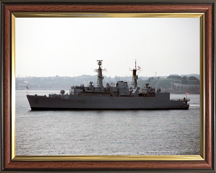 HMS Brilliant (F90) Photo Print - Port Beam View - Royal Navy Type 22 Frigate Hampshire Prints 10 x 8 Classic Frame No