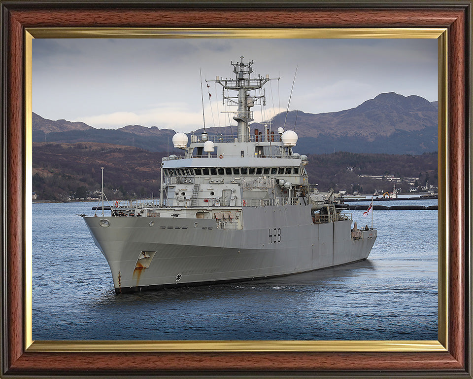 HMS Enterprise H88 Royal Navy hydrographic survey vessel Photo Print or Framed Print - Hampshire Prints