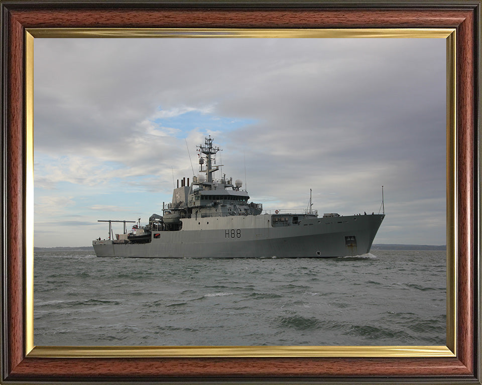 HMS Enterprise H88 Royal Navy hydrographic survey vessel Photo Print or Framed Print - Hampshire Prints