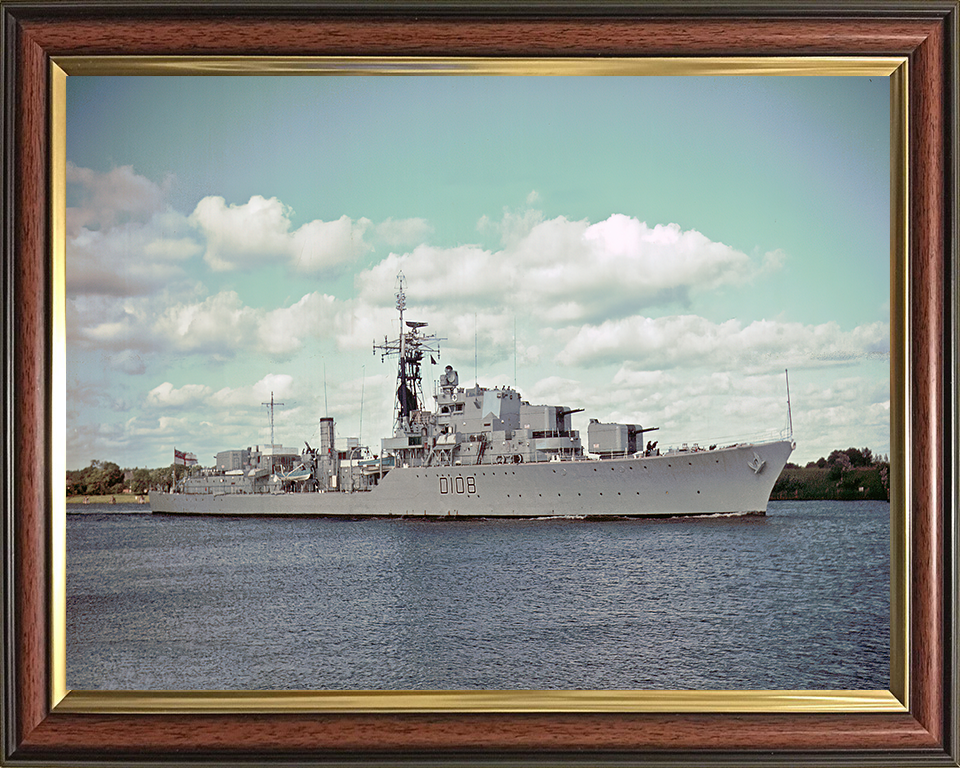 HMS Dainty D108 Royal Navy Daring class destroyer Photo Print or Framed Print - Hampshire Prints