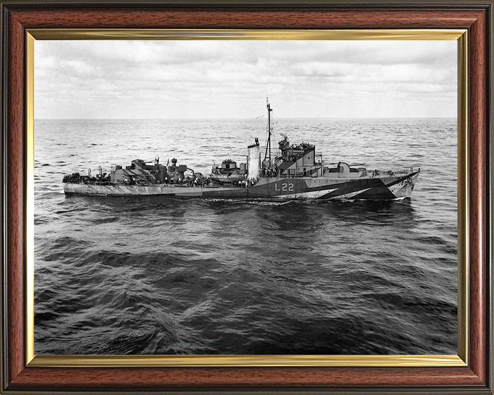 HMS Aldenham L22 Royal Navy Hunt class escort destroyer Photo Print or Framed Print - Hampshire Prints