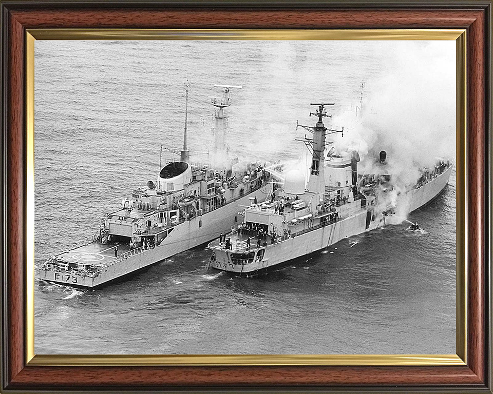 HMS Arrow F173 alongside HMS Sheffield D80 | Falklands War | Photo Print | Framed Print Hampshire Prints