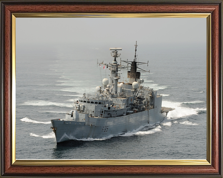 HMS Cumberland (F85) Photo Print - Turning to Starboard - Royal Navy Type 22 Frigate Hampshire Prints 10 x 8 Classic Frame No