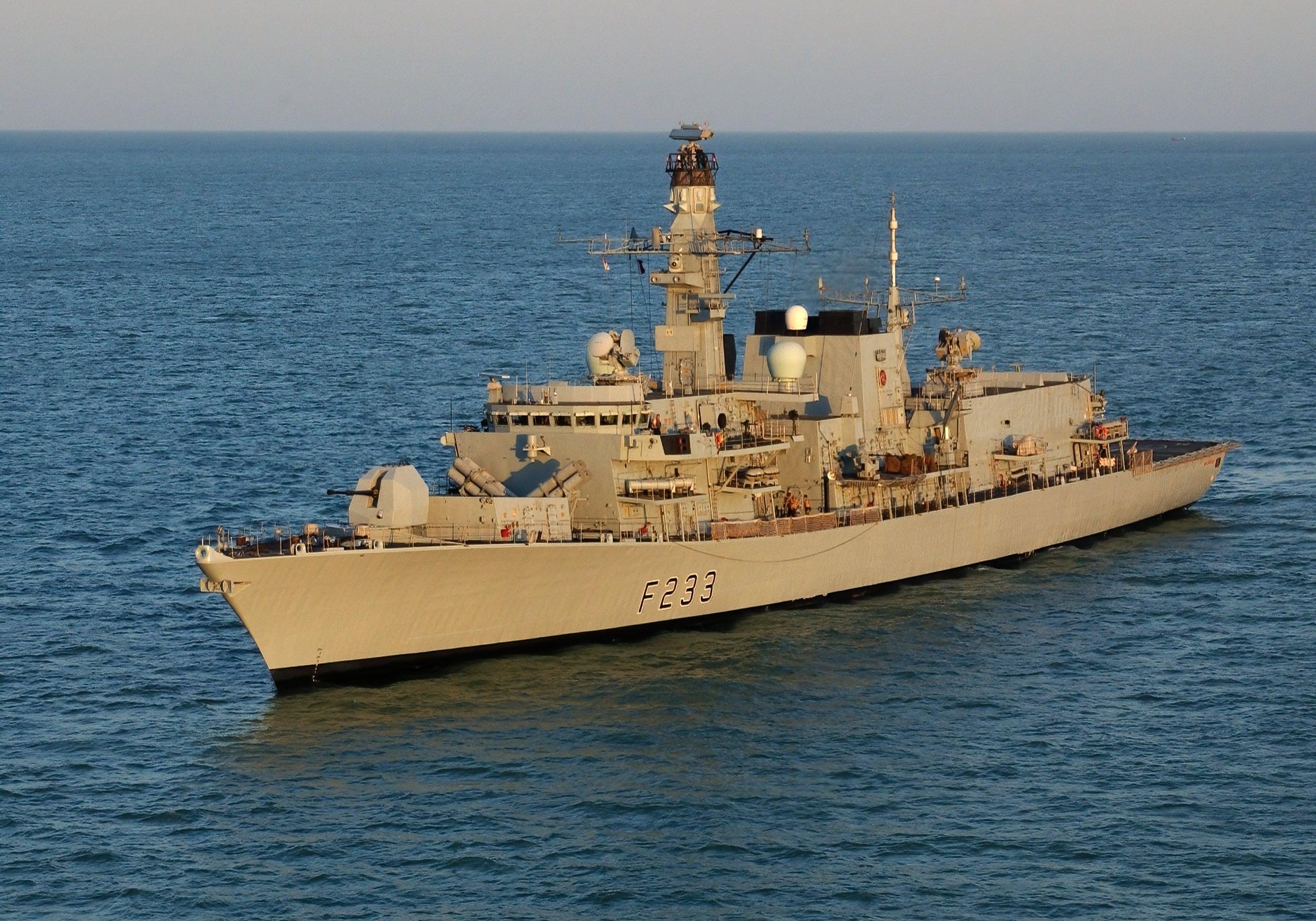 HMS Marlborough (F233) Photo Print - High Port Bow View - Royal Navy T ...