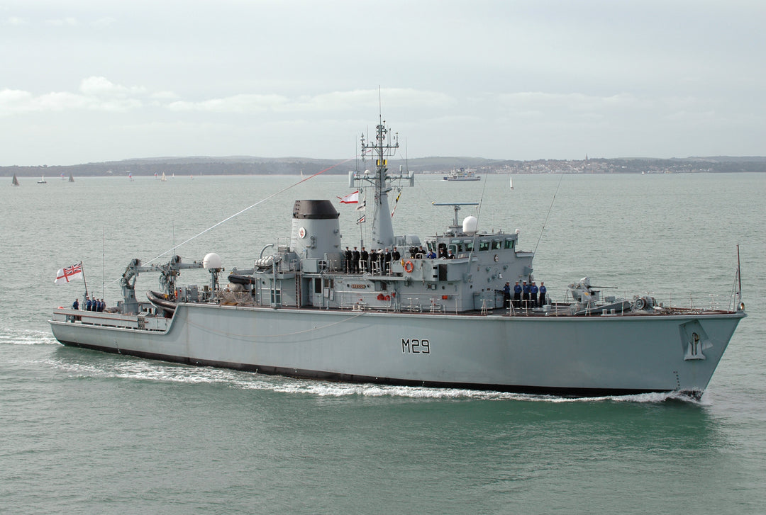 HMS Brecon M29 Royal Navy Hunt class mine countermeasures vessel Photo Print or Framed Print - Hampshire Prints