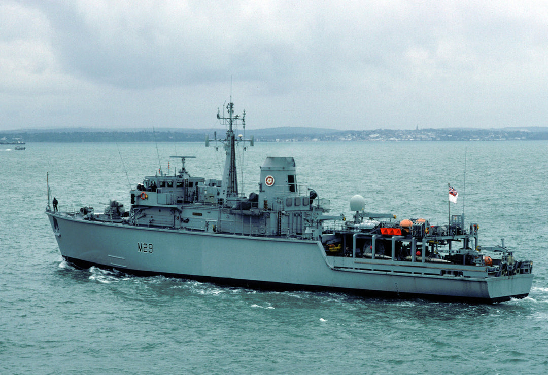 HMS Brecon M29 Royal Navy Hunt class mine countermeasures vessel Photo Print or Framed Print - Hampshire Prints